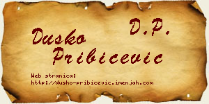 Duško Pribićević vizit kartica